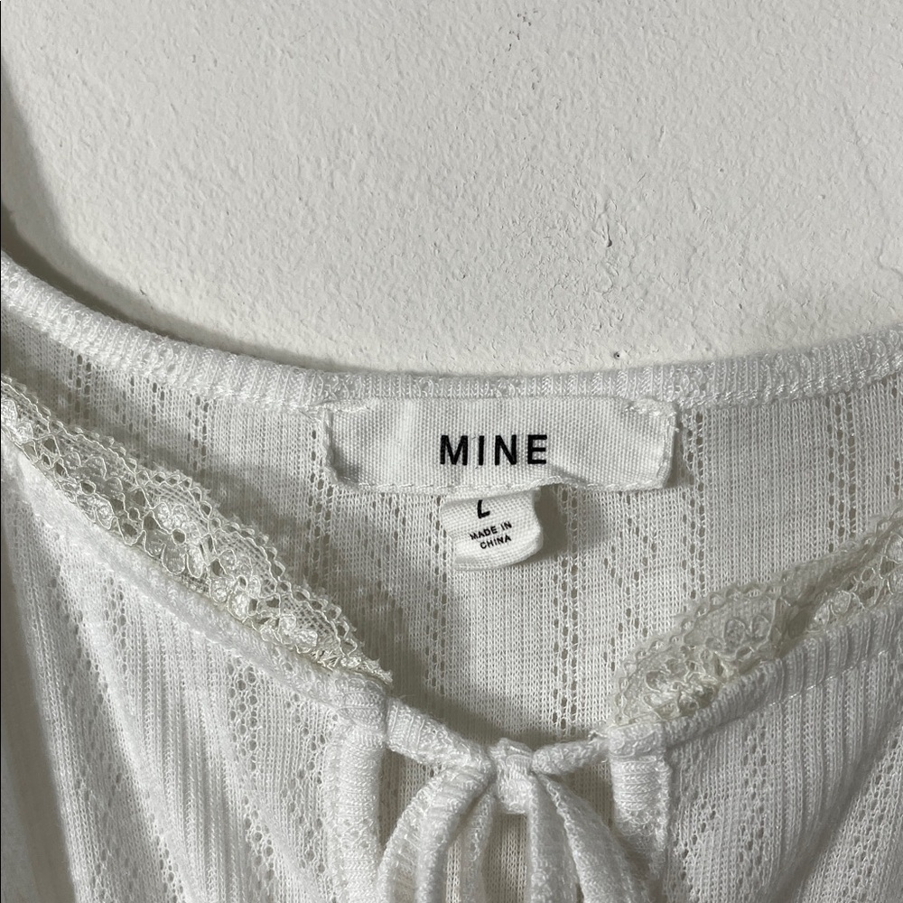 Mine White Lace Strap Tank Top - Picture 3 of 7
